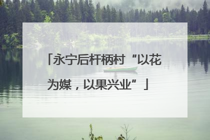 永宁后杆柄村“以花为媒，以果兴业”