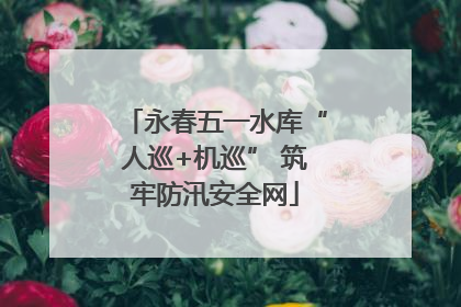 永春五一水库“人巡+机巡” 筑牢防汛安全网