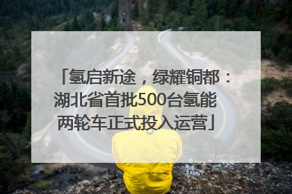 氢启新途，绿耀铜都：湖北省首批500台氢能两轮车正式投入运营