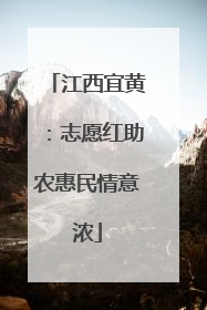 江西宜黄：志愿红助农惠民情意浓