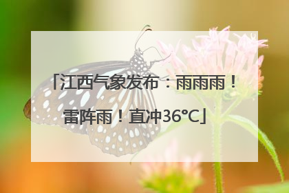 江西气象发布：雨雨雨！雷阵雨！直冲36°C