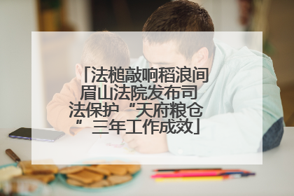 法槌敲响稻浪间 眉山法院发布司法保护“天府粮仓”三年工作成效