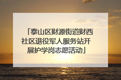 泰山区财源街道财西社区退役军人服务站开展护学岗志愿活动