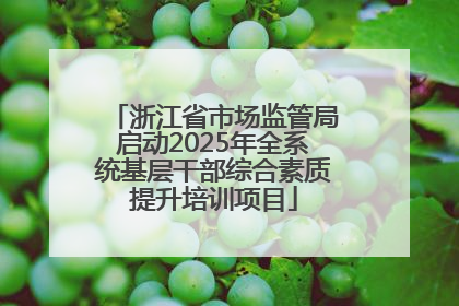 浙江省市场监管局启动2025年全系统基层干部综合素质提升培训项目