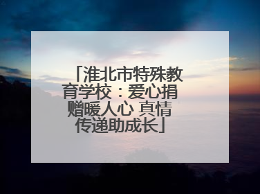 淮北市特殊教育学校：爱心捐赠暖人心 真情传递助成长