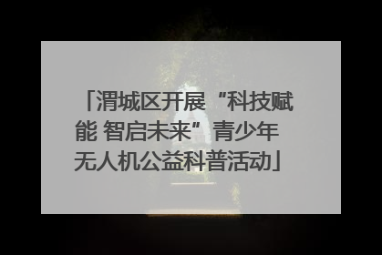 渭城区开展“科技赋能 智启未来”青少年无人机公益科普活动