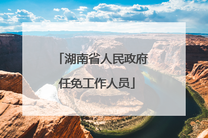 湖南省人民政府任免工作人员