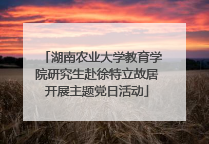 湖南农业大学教育学院研究生赴徐特立故居开展主题党日活动