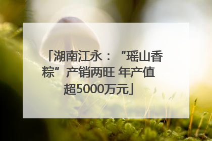 湖南江永：“瑶山香粽”产销两旺 年产值超5000万元
