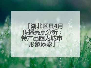 湖北区县4月传播亮点分析：特产出圈为城市形象添彩