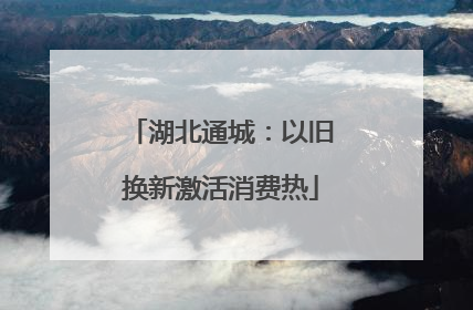 湖北通城：以旧换新激活消费热