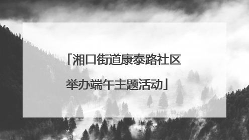 湘口街道康泰路社区举办端午主题活动