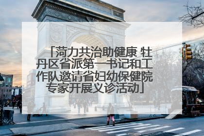菏力共治助健康 牡丹区省派第一书记和工作队邀请省妇幼保健院专家开展义诊活动