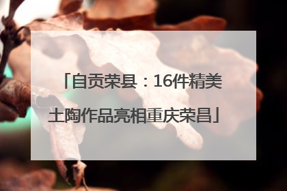自贡荣县：16件精美土陶作品亮相重庆荣昌