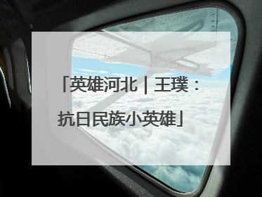 英雄河北｜王璞：抗日民族小英雄