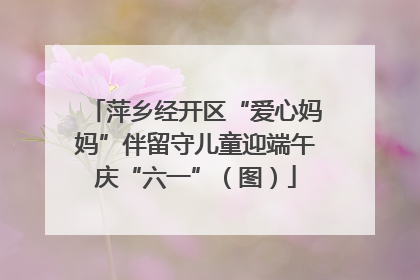 萍乡经开区“爱心妈妈”伴留守儿童迎端午庆“六一”（图）