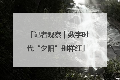 记者观察｜数字时代“夕阳”别样红