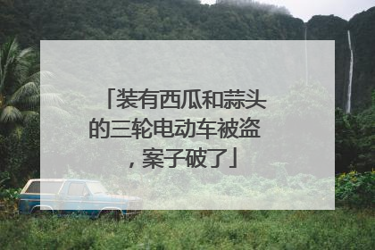 装有西瓜和蒜头的三轮电动车被盗，案子破了