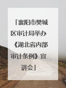 襄阳市樊城区审计局举办《湖北省内部审计条例》宣讲会