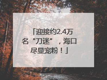 迎接约2.4万名“刀迷”，海口尽显宠粉！