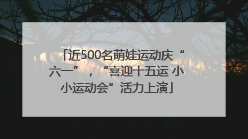 近500名萌娃运动庆“六一”，“喜迎十五运 小小运动会”活力上演