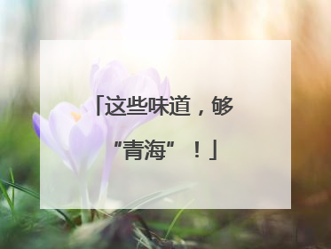 这些味道，够“青海”！