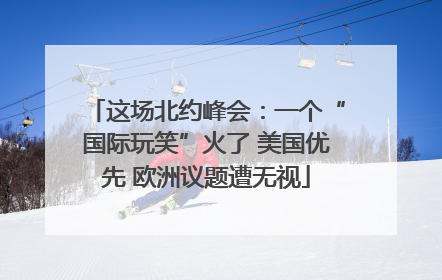 这场北约峰会：一个“国际玩笑”火了 美国优先 欧洲议题遭无视
