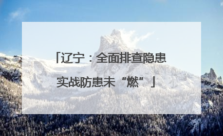 辽宁：全面排查隐患 实战防患未“燃”