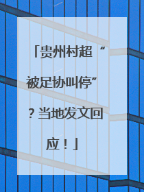 贵州村超“被足协叫停”？当地发文回应！