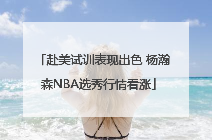 赴美试训表现出色 杨瀚森NBA选秀行情看涨
