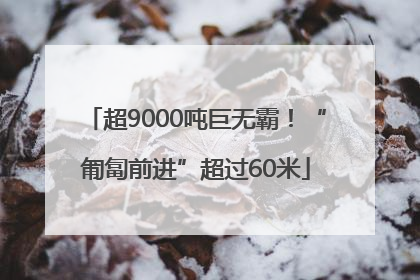 超9000吨巨无霸！“匍匐前进”超过60米