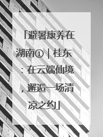 避暑康养在湖南①|桂东:在云端仙境,邂逅一场清凉之约
