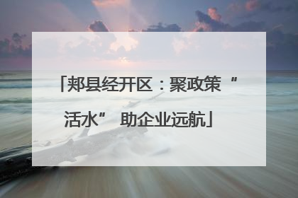 郏县经开区：聚政策“活水” 助企业远航