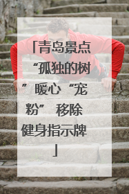 青岛景点“孤独的树”暖心“宠粉” 移除健身指示牌