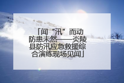 闻“汛”而动 防患未然——炎陵县防汛应急救援综合演练现场见闻
