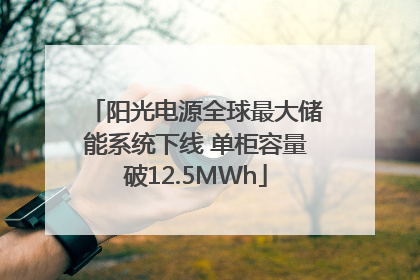 阳光电源全球最大储能系统下线 单柜容量破12.5MWh
