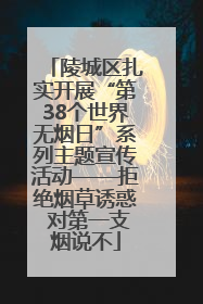 陵城区扎实开展“第38个世界无烟日”系列主题宣传活动——拒绝烟草诱惑 对第一支烟说不