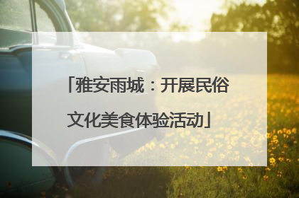 雅安雨城：开展民俗文化美食体验活动