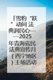 雪豹“跃”动间 法典润民心——2025年青海省民法典宣传月（西宁地区）主场活动见闻