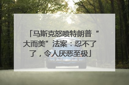 马斯克怒喷特朗普“大而美”法案：忍不了了，令人厌恶至极