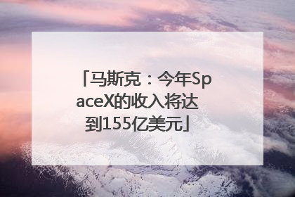 马斯克：今年SpaceX的收入将达到155亿美元