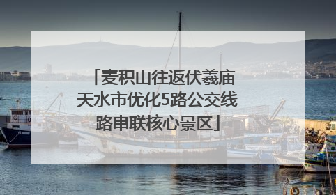 麦积山往返伏羲庙 天水市优化5路公交线路串联核心景区