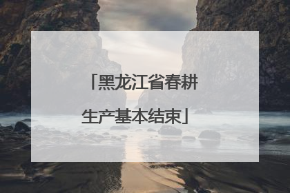 黑龙江省春耕生产基本结束