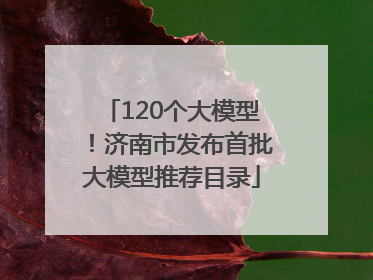 120个大模型！济南市发布首批大模型推荐目录