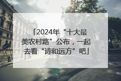 2024年“十大最美农村路”公布，一起去看“诗和远方”吧