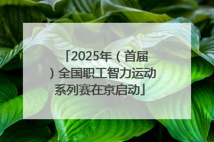 2025年（首届）全国职工智力运动系列赛在京启动