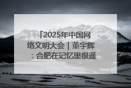 2025年中国网络文明大会｜董宇辉：合肥在记忆里很遥远也很亲切