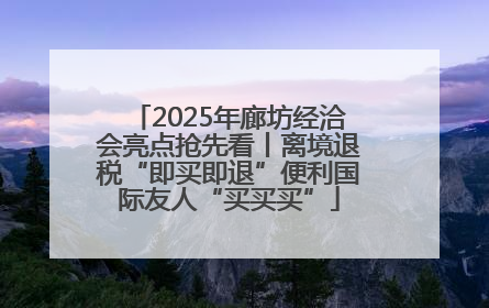 2025年廊坊经洽会亮点抢先看丨离境退税“即买即退”便利国际友人“买买买”