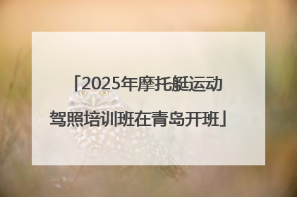 2025年摩托艇运动驾照培训班在青岛开班