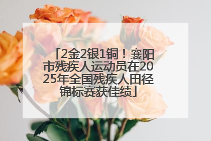 2金2银1铜！襄阳市残疾人运动员在2025年全国残疾人田径锦标赛获佳绩